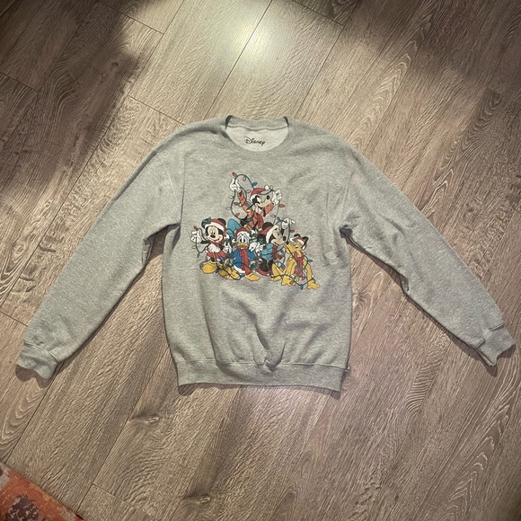 Disney Gray Crewneck Unisex Sweater - Picture 1 of 2